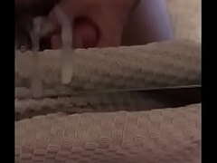 Mischievous fellow can't hold his geyser and urinates while he pees